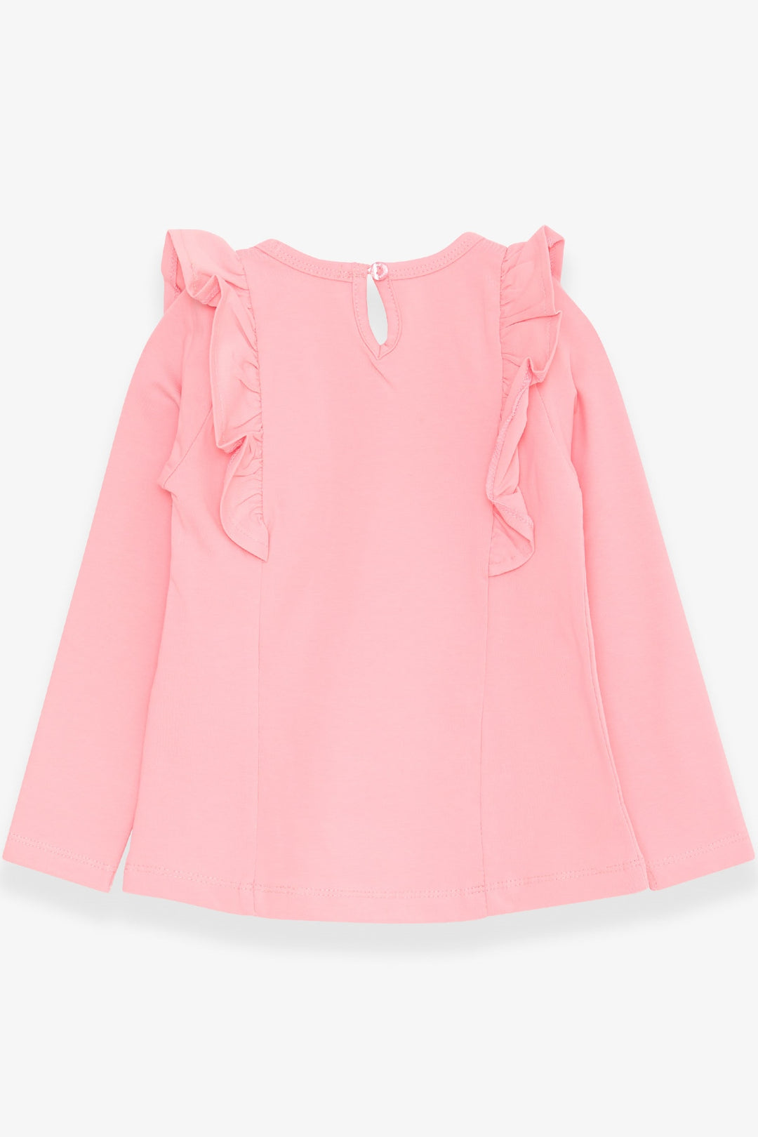 BRE Breeze Girl Child Long Sleeve T-Shirt with Lace Frills, 3-8 Years, Powder - Lansing