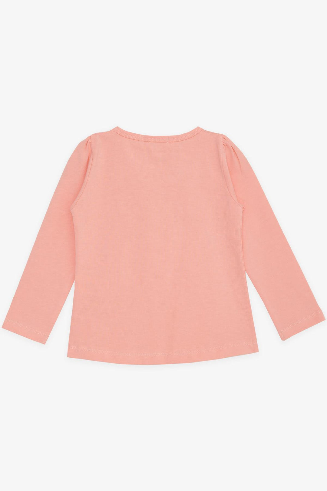 BRE Breeze Girl Child Long Sleeve T-Shirt with Lace Bow 3-8 Years, Salmon - Geneva