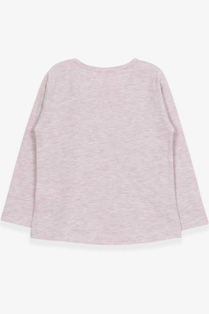BRE Breeze Girl Child Long Sleeve T-Shirt with Lace 2-6 Years, Beige Melange - Saint Helens