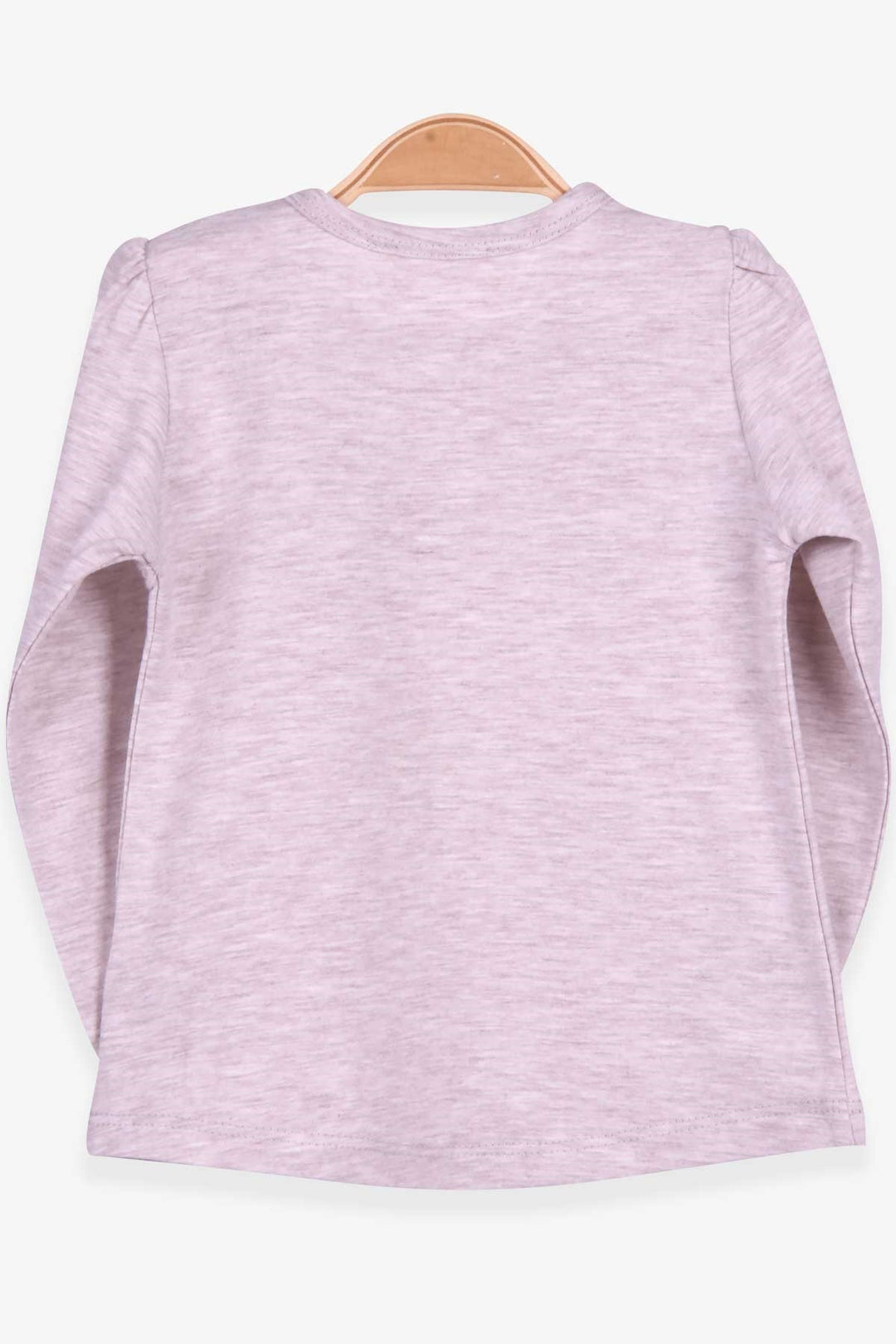 BRE Breeze Girl Child Long Sleeve T-Shirt with Lace, 1-4 Years, Beige Melange - Midland