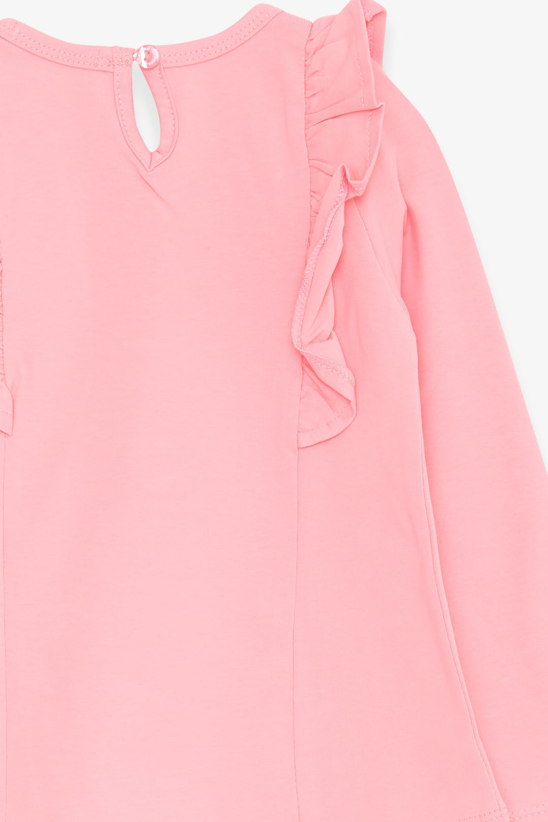 BRE Breeze Girl Child Long Sleeve T-Shirt with Lace Frills, 3-8 Years, Powder - Lansing