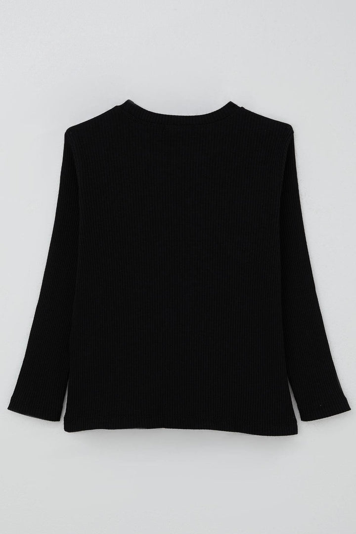 BRE Breeze Girl Child Long Sleeve T-Shirt with Heart Emblem Bow 50 Years, Black - West Covina