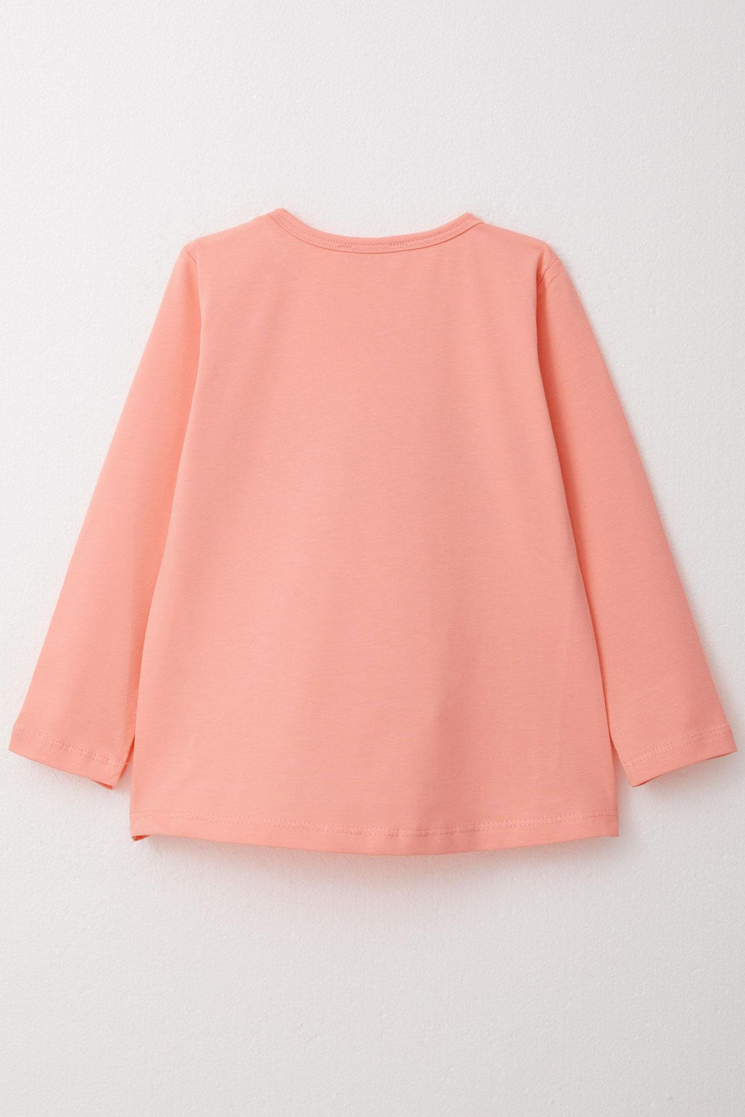 BRE Breeze Girl Child Long Sleeve T-Shirt with Butterfly Printed Writing 3-8 Years, Salmon - Cannes