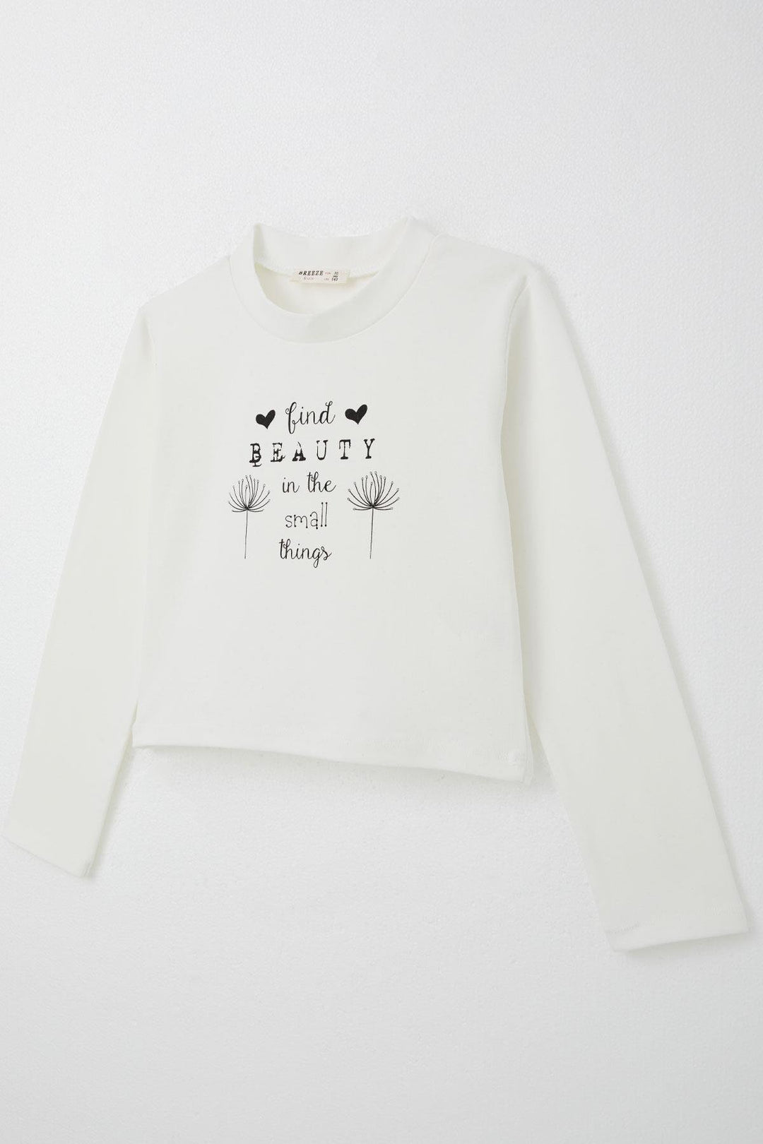 BRE Breeze Girl Child Long Sleeve T-Shirt Belt Length Printed 94 Years, Ecru - Tynemouth