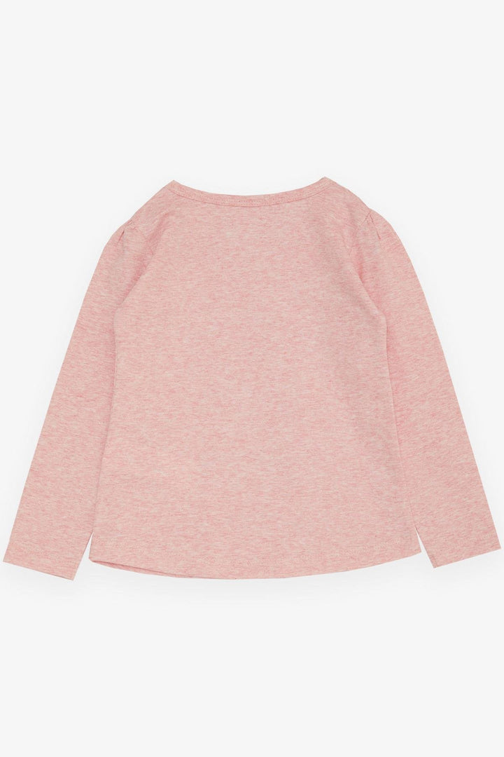 BRE Breeze Girl Child Long Sleeve T-Shirt Feeling Like an Artist Girl Printed 3-8 Years, Salmon Melange - Dublin