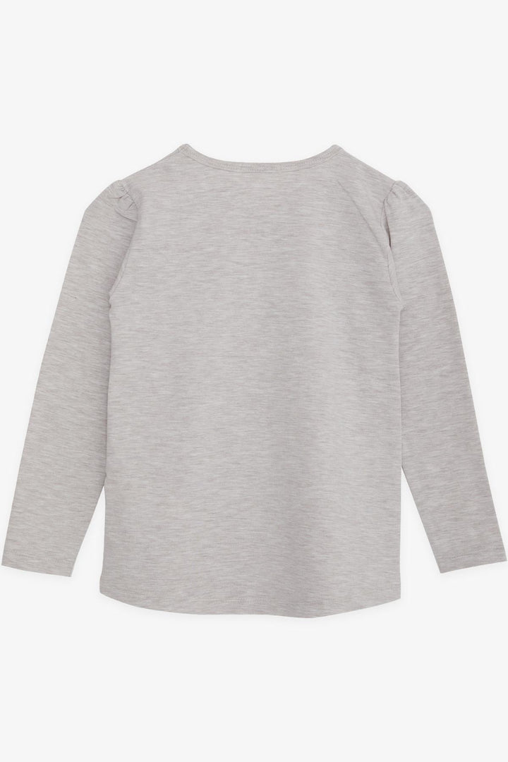 BRE Breeze Girl Child Long Sleeve T-Shirt Girl Bakılı 4-9 Years, Beige Melange - New Westminster