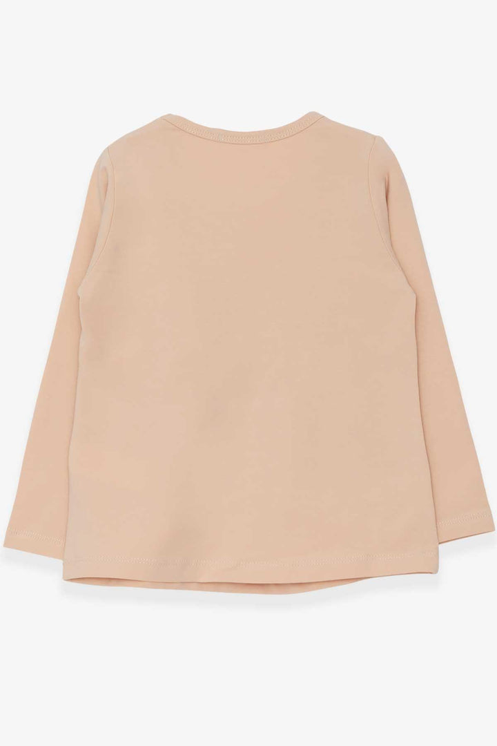 BRE Breeze Girl Child Long Sleeve T-Shirt Girl Printed 3-8 Years, Cream - Braga