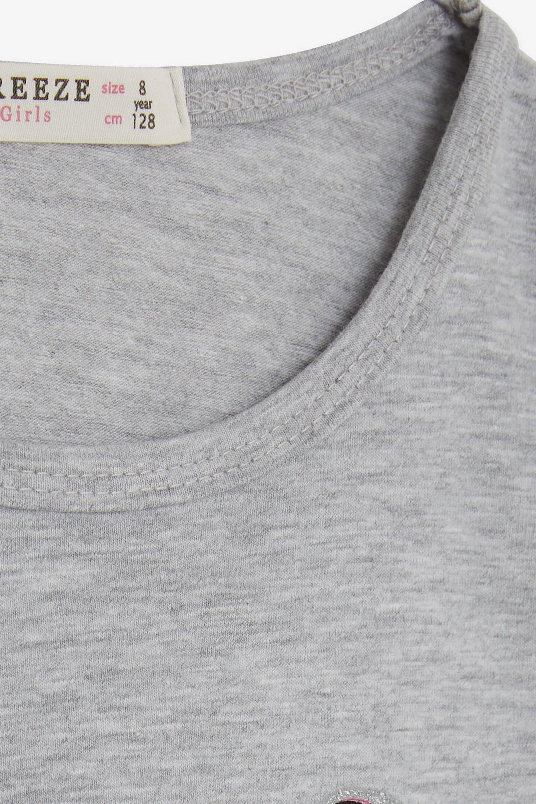 BRE Breeze Girl Child Long Sleeve T-Shirt Girl Bakılı 4-9 Years, Gray Melange - Louisville