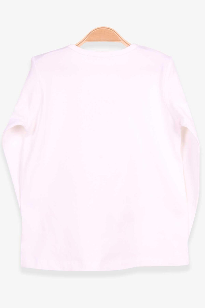 BRE Breeze Girl Child Long Sleeve T-Shirt Girl Child Printed 2-6 Years, Ecru - Castle Rock
