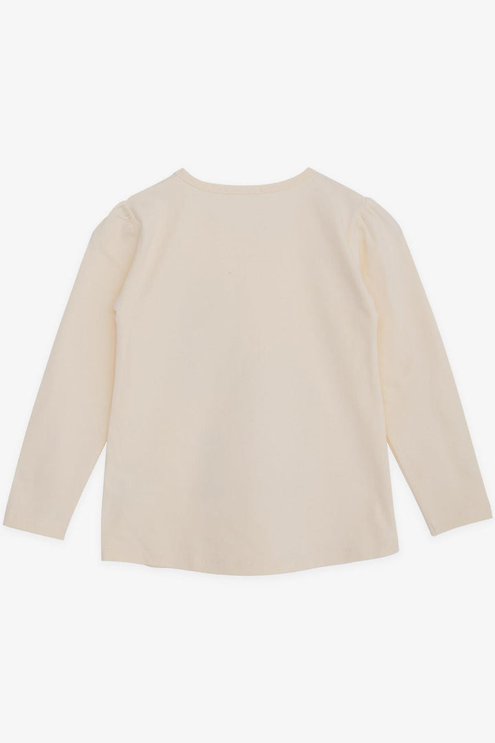 BRE Breeze Girl Child Long Sleeve T-Shirt Girl Checked 4-9 Years, Cream - Sfântu-Gheorghe