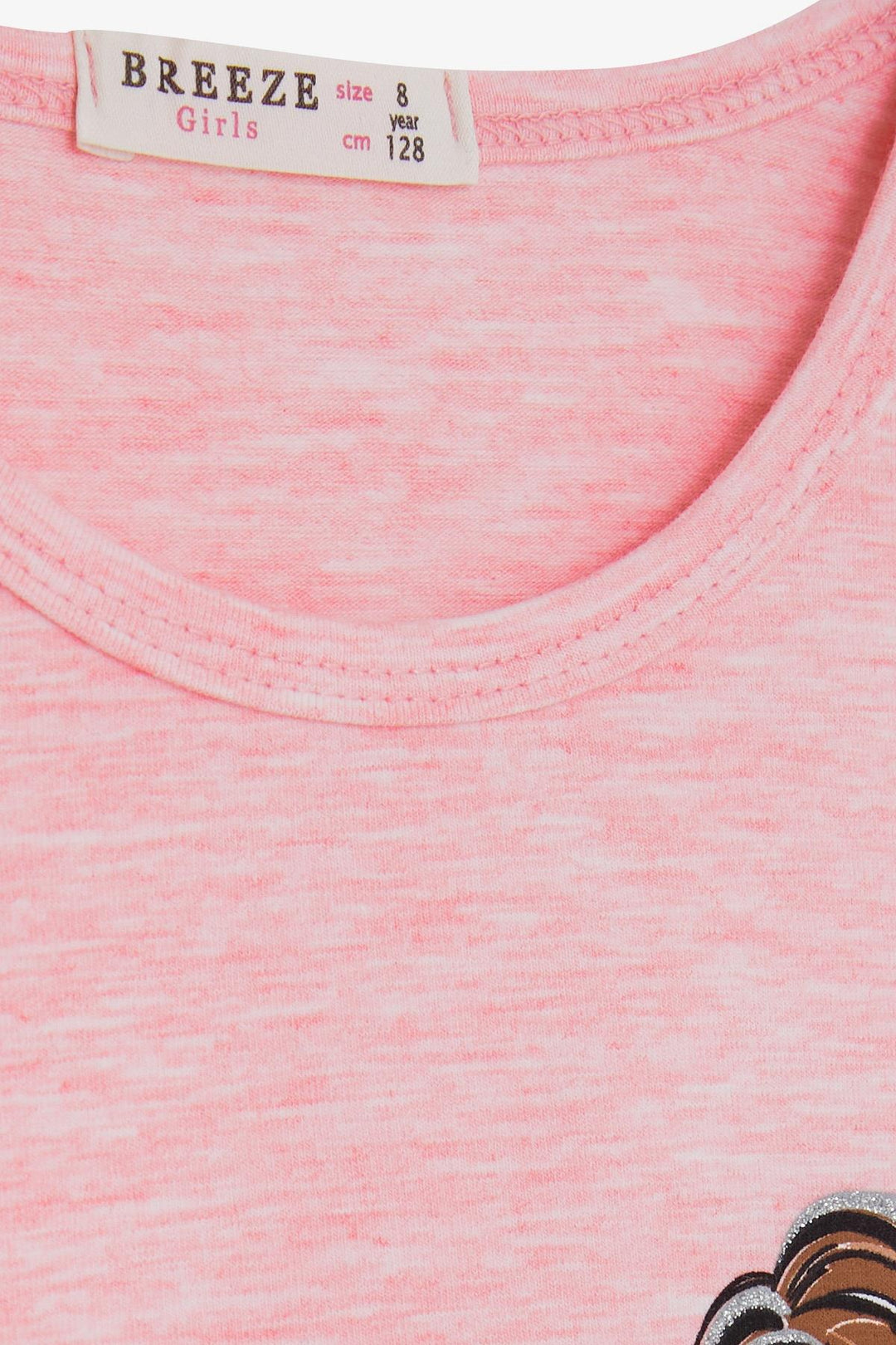 BRE Breeze Girl Child Long Sleeve T-Shirt Girl Bakılı 4-9 Years, Salmon Melange - Vila do Conde