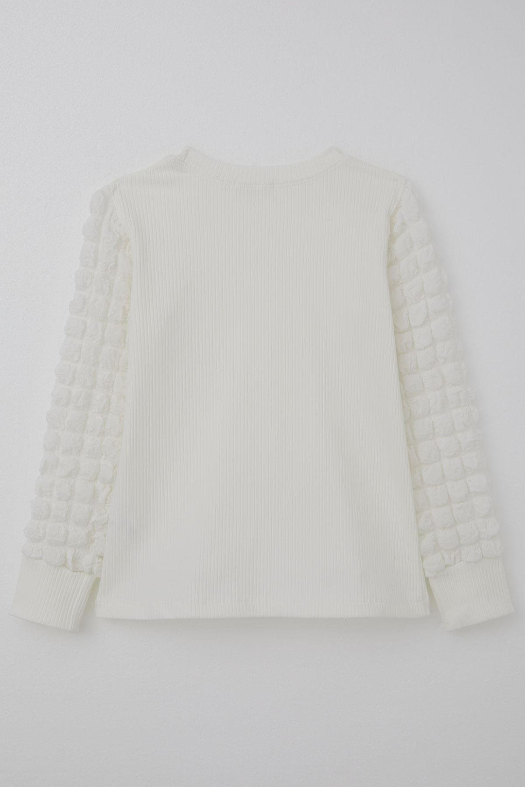 BRE Breeze Girl Child Long Sleeve T-Shirt with Ruffled Fabric Detail, 84 Years, Ecru - Belleville