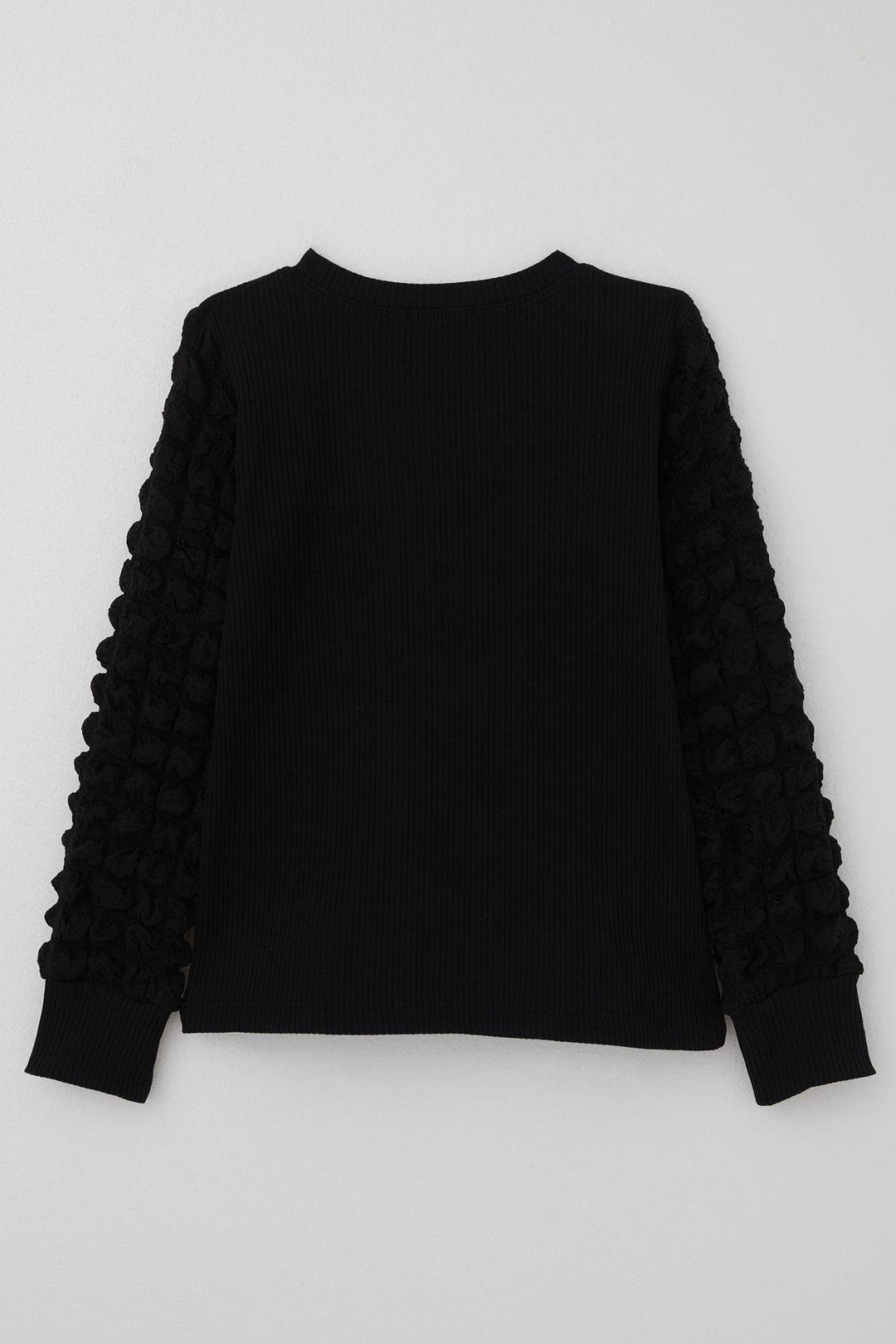 BRE Breeze Girl Child Long Sleeve T-Shirt with Ruffled Fabric Detail, 84 Years, Black - Meoqui
