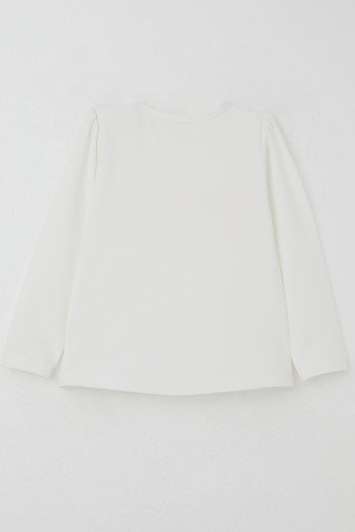 BRE Breeze Girl Child Long Sleeve T-Shirt Tiny Hearts 1.5-5 Years, Ecru - Maravatío de Ocampo