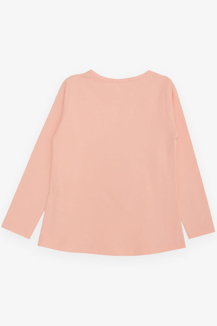 BRE Breeze Girl Child Long Sleeve T-Shirt Fashion Themed Printed 62 Years, Salmon - Padova