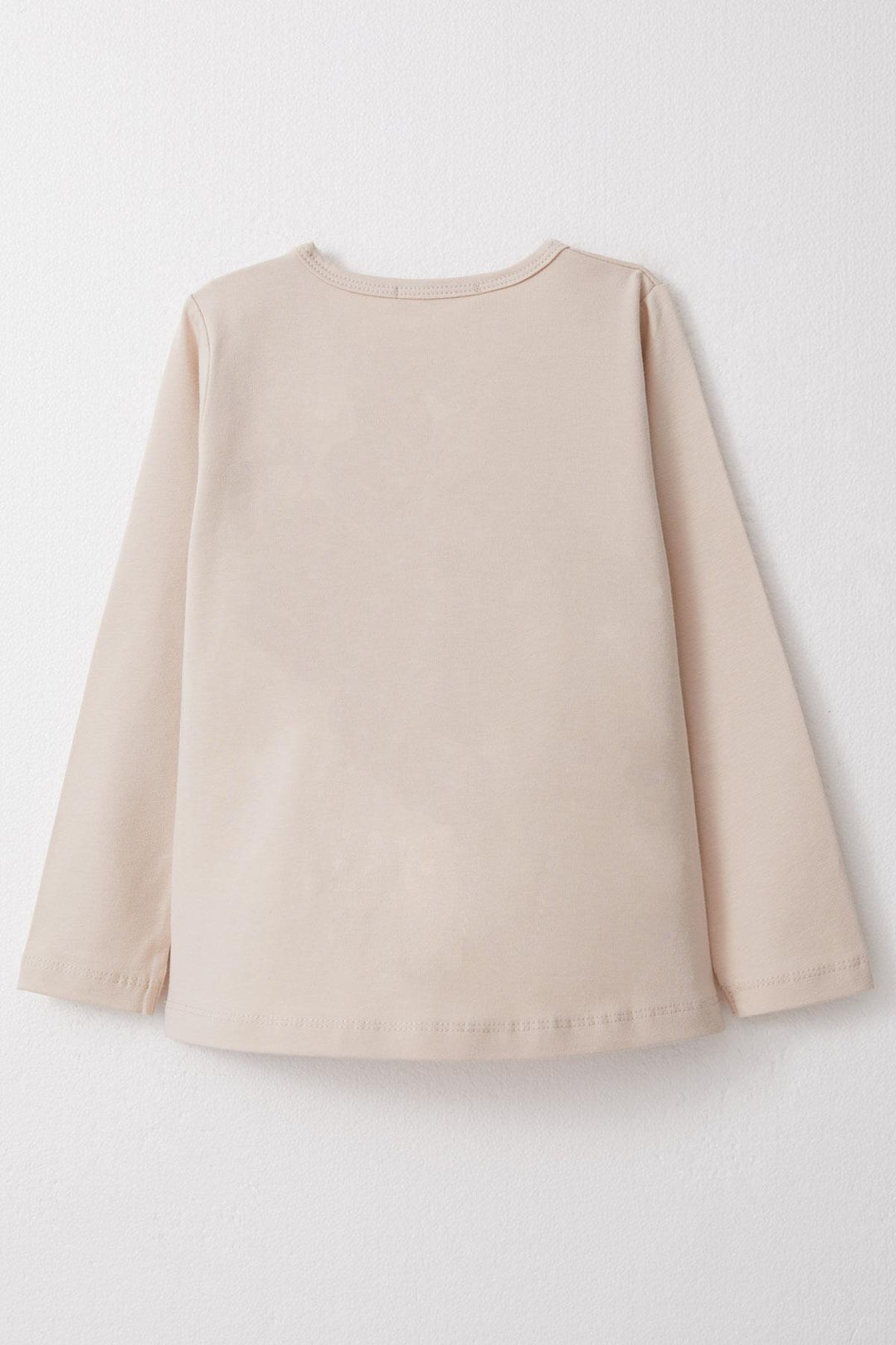 BRE Breeze Girl Child Long Sleeve T-Shirt with Happy Animals Print, 1.5-5 Years, Beige - Porirua