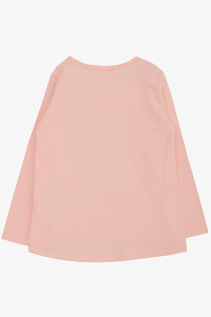 BRE Breeze Girl Child Long Sleeve T-Shirt Happy Girl Listening to Music Printed 3-8 Years, Salmon - Bundaberg