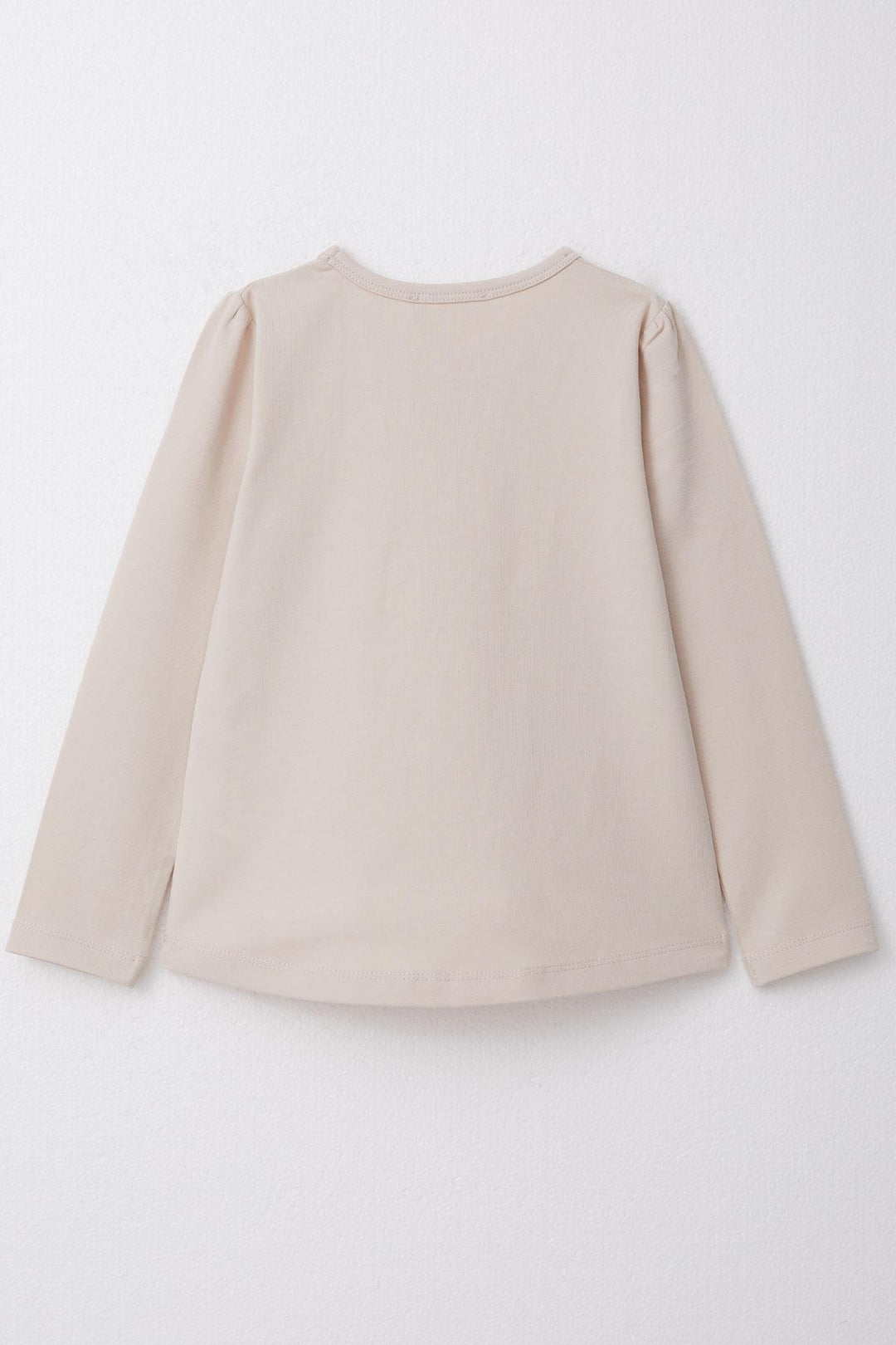 BRE Breeze Girl Child Long Sleeve T-Shirt Cheerful Girl Printed 2-6 Years, Beige - Tepeapulco