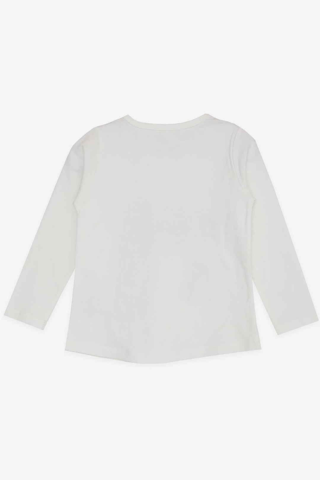 BRE Breeze Girl Child Long Sleeve T-Shirt with Sequined Heart Print, 2-6 Years, Ecru - St. Johns