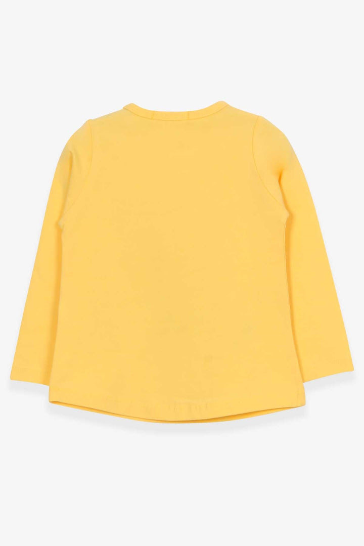 BRE Breeze Girl Child Long Sleeve T-Shirt Cute Girl Printed 1-4 Years, Yellow - Niagara Falls