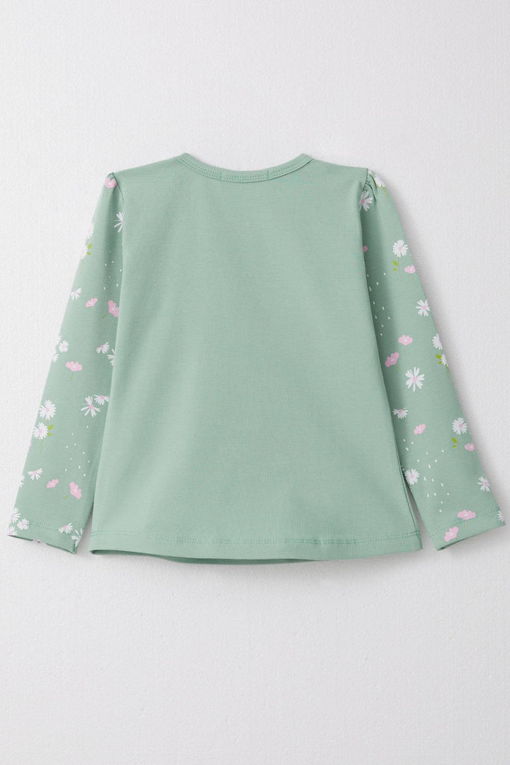 BRE Breeze Girl Child Long Sleeve T-Shirt Slogan Themed Cool Girls Printed 1.5-5 Years, Aqua Green - Auxerre