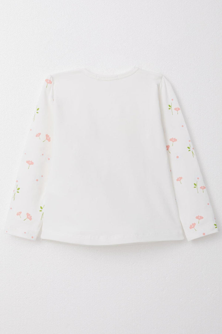 BRE Breeze Girl Child Long Sleeve T-Shirt Slogan Themed Cool Girls Printed 1.5-5 Years, Ecru - University