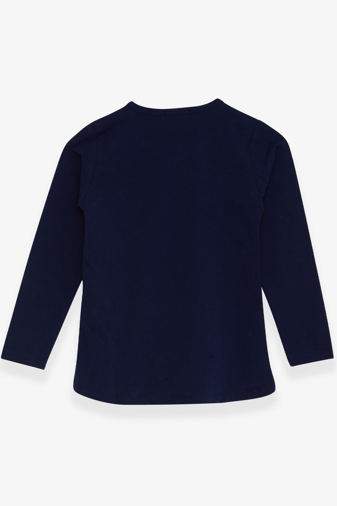BRE Breeze Girl Child Long Sleeve T-Shirt with Stone Printed Writing 62 Years, Navy Blue - Wheaton