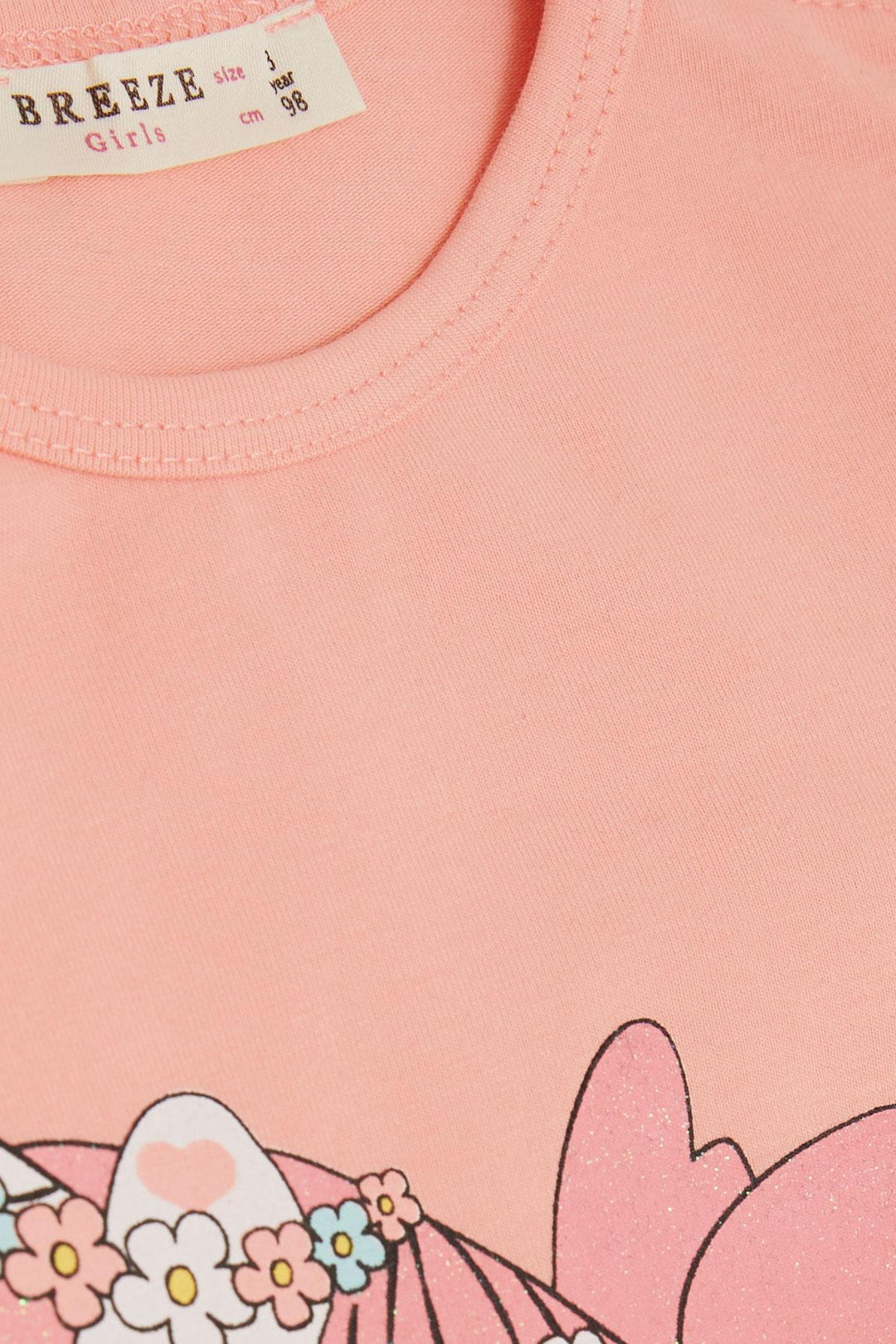 BRE Breeze Girl Child Long Sleeve T-Shirt Unicorn Printed 1-4 Years, Salmon - Idaho Falls