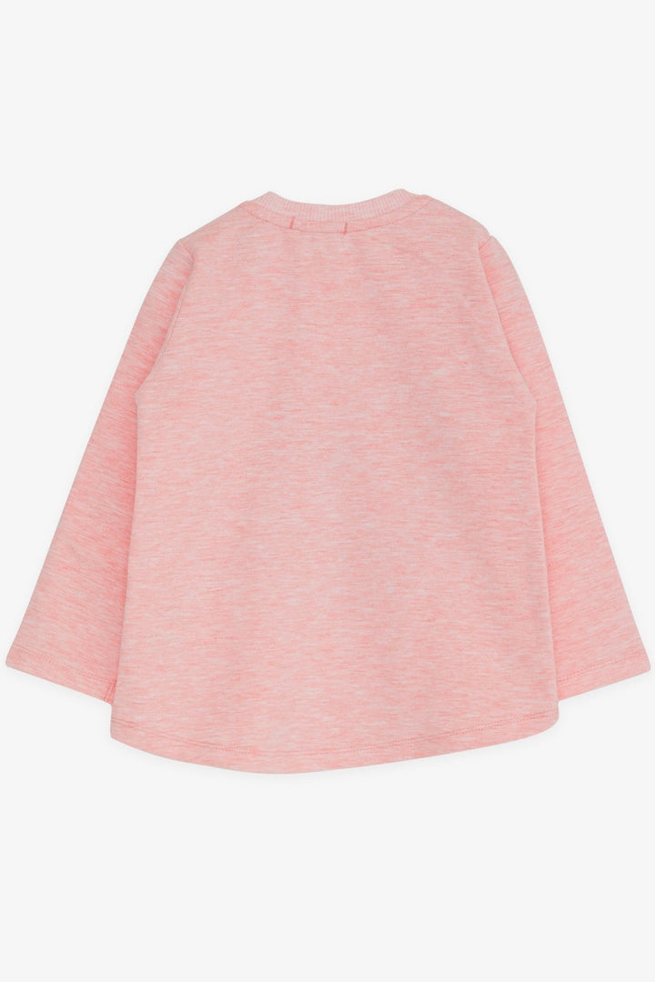 BRE Breeze Girl Child Long Sleeve T-Shirt Unicorn Printed 1.5-5 Years, Salmon Melange - Mishawaka