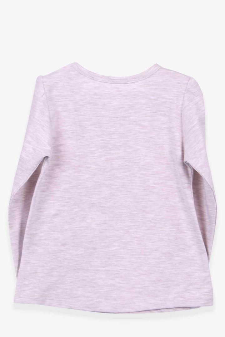 BRE Breeze Girl Child Long Sleeve T-Shirt Unicorn 2-6 Years, Beige Melange - Chino