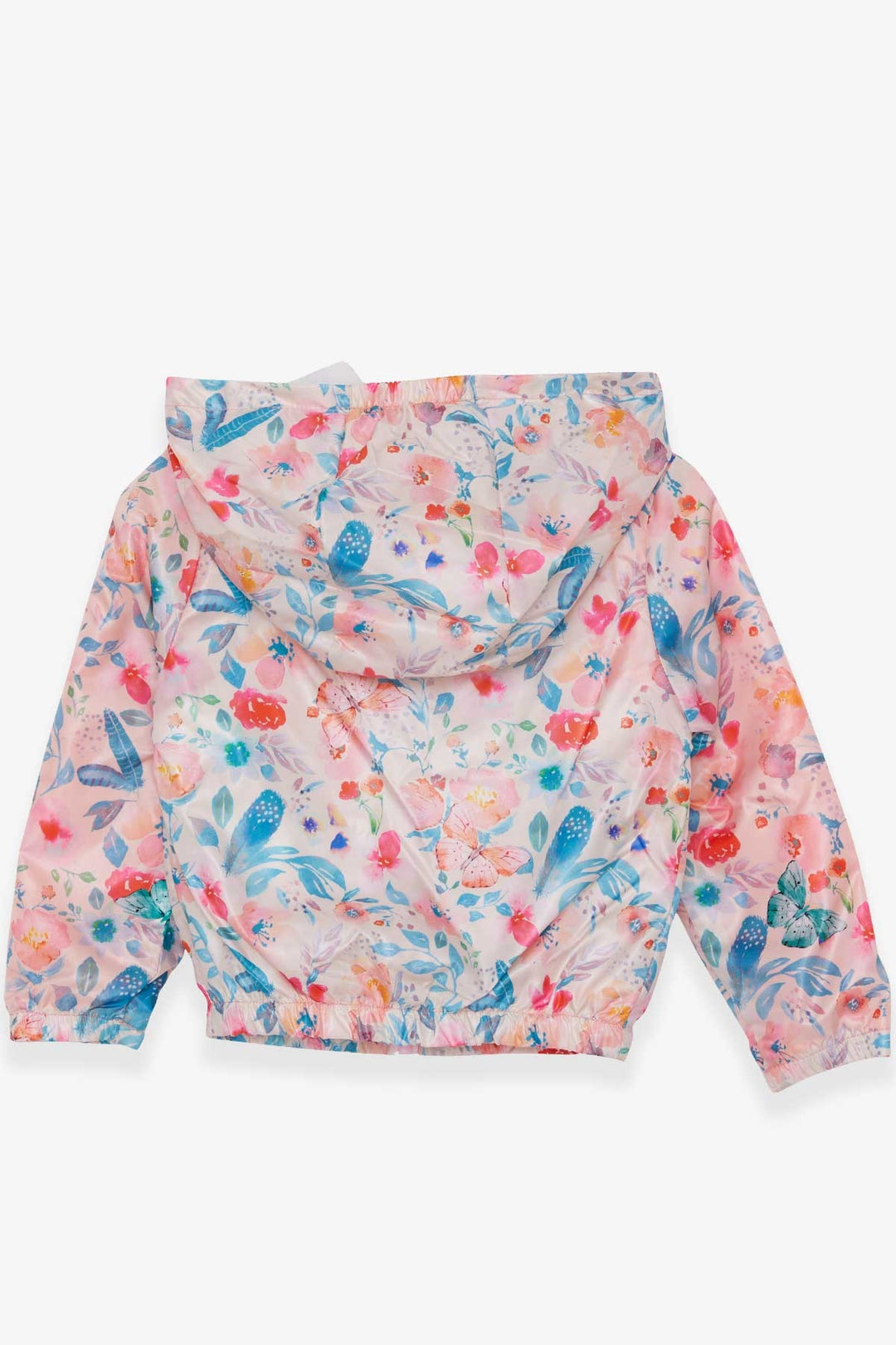 BRE Breeze Girl Child Raincoat Flower Patterned 1-6 Years, Powder - Chilón