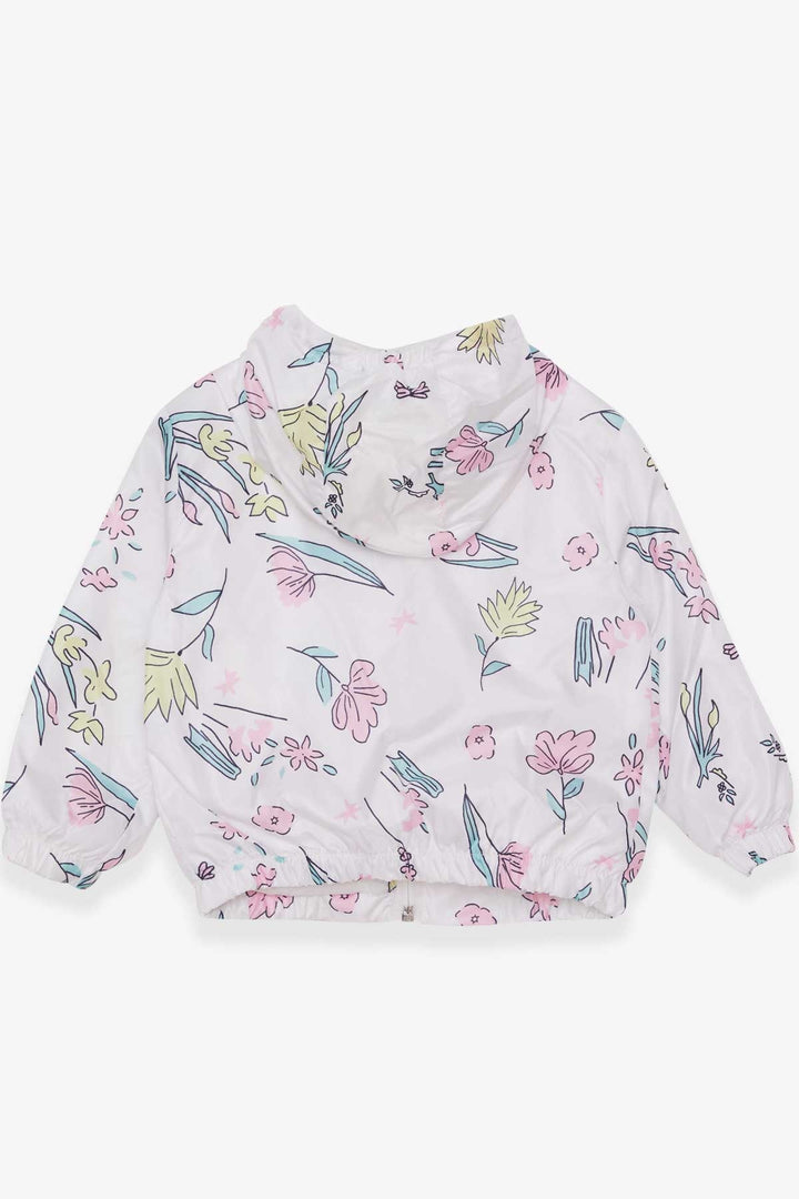 BRE Breeze Girl Child Raincoat Flower Patterned 1-6 Years, White - Ravensburg