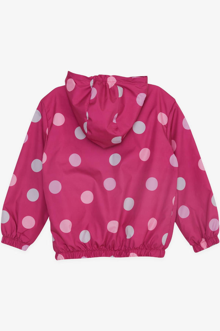 BRE Breeze Girl Child Raincoat Colorful Polka Dot Patterned 1-5 Years, Fuchsia - Hürth