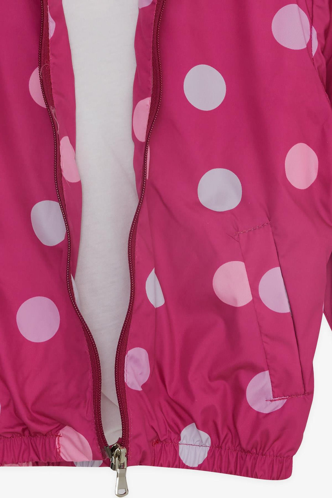 BRE Breeze Girl Child Raincoat Colorful Polka Dot Patterned 1-5 Years, Fuchsia - Hürth