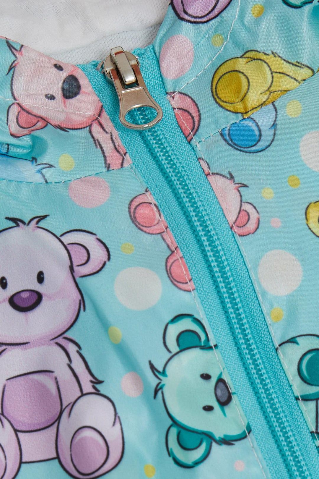 BRE Breeze Girl Child Raincoat Cute Bear Patterned 1-5 Years, Water Green - Kaunas
