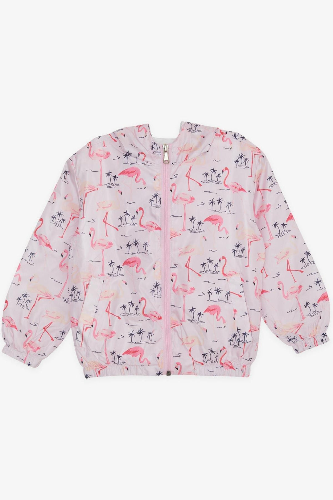 BRE Breeze Girl Child Raincoat Cute Flamingo Patterned 1-5 Years, Powder - Whitby