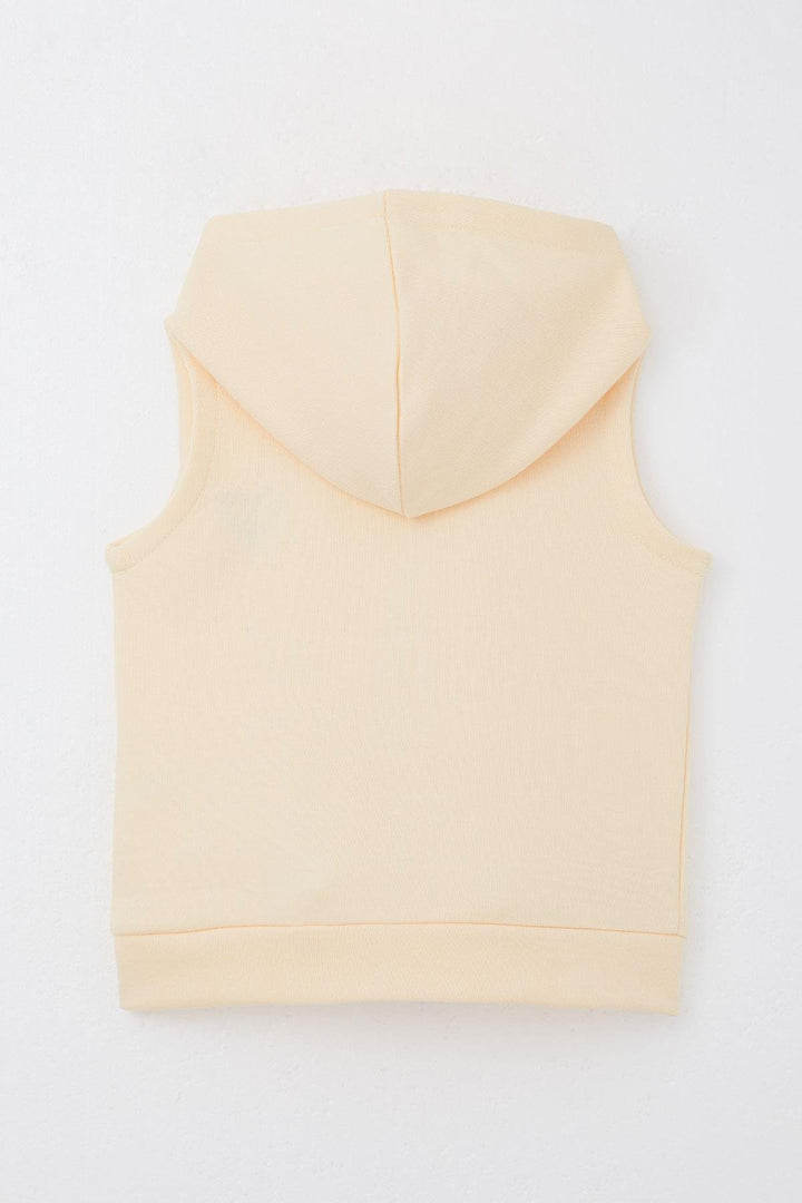 BRE Breeze Girl's Vest Heart & Text Embroidered Zippered 3-8 Years, Yellow - Fond du Lac