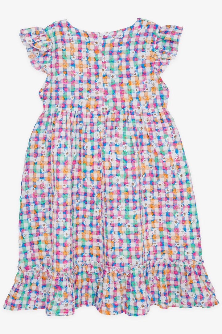 BRE Breeze Kz Children's Dress with Flower Patterned Ruffled Sleeves, 3-8 Years, Mixed Color - Leesburg