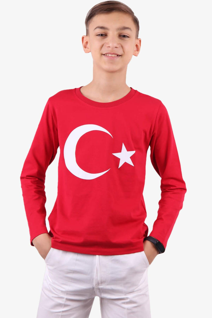 BRE Breeze Boys' Turkish Flag Bodysuit 84 Years, Red - Jackson