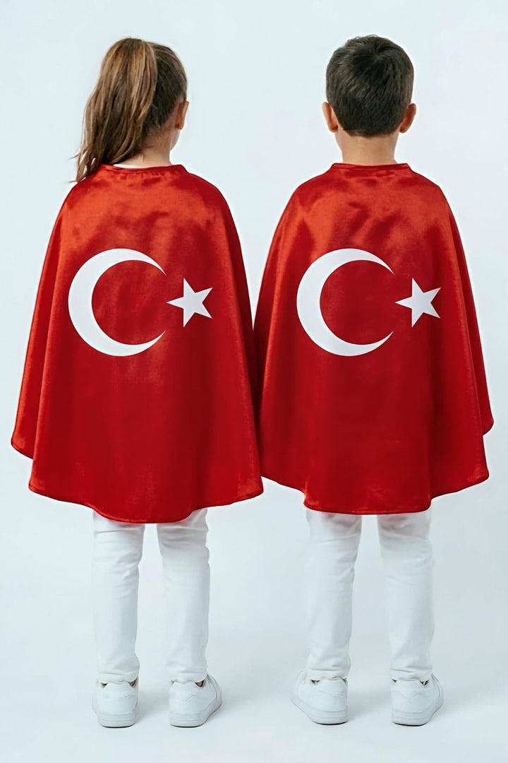 BRE Breeze Türk Bayraklı Pelerin Standart, Kırmızı - Pomezia
