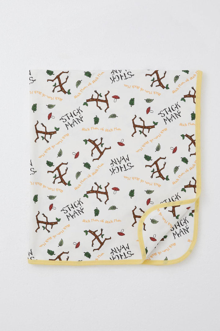 BRE Breeze Newborn Baby Blanket Tree Man Patterned Standard, White - Maidenhead