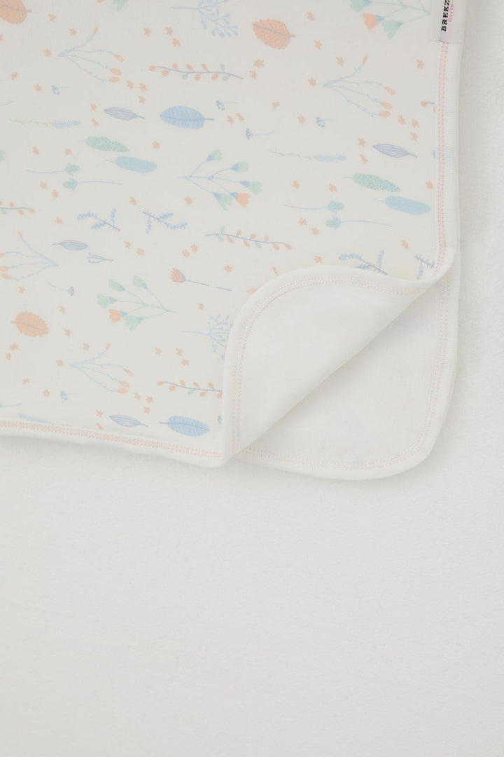 BRE Breeze Newborn Baby Blanket Spring Themed Flower Patterned Standard, Ecru - Victorville