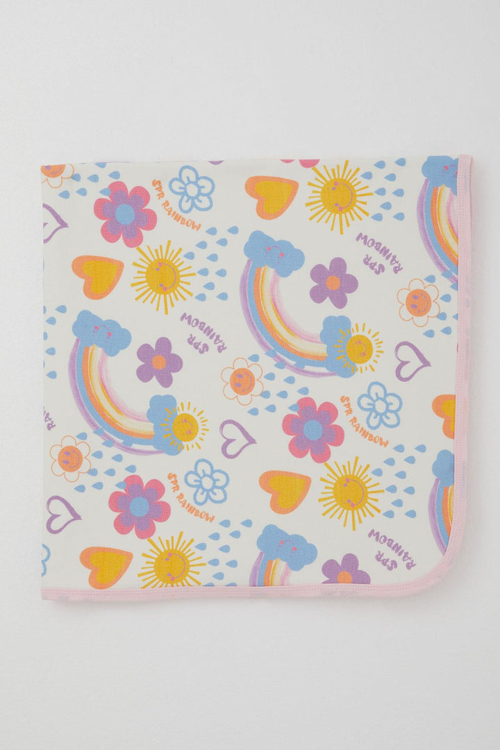 BRE Breeze Newborn Baby Blanket with Flower Pattern & Sunny Standard, Ecru - Civitavecchia