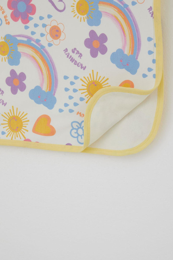 BRE Breeze Newborn Baby Blanket with Flower Pattern & Sunny Standard, Ecru - Saint-Raphaël