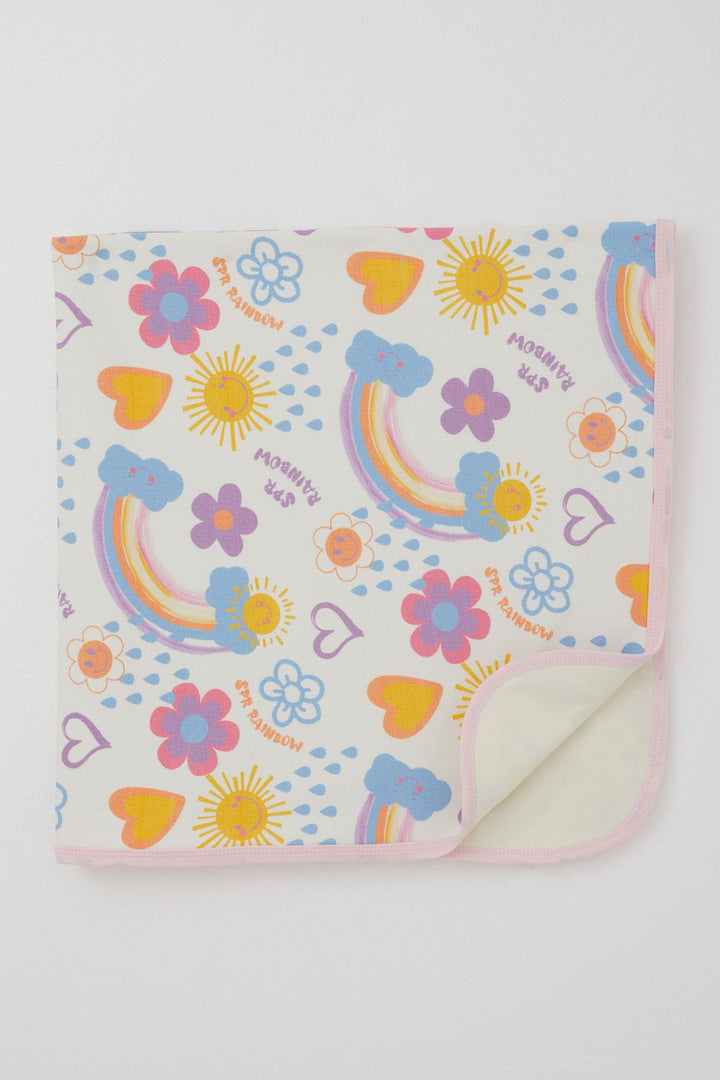 BRE Breeze Newborn Baby Blanket with Flower Pattern & Sunny Standard, Ecru - Civitavecchia