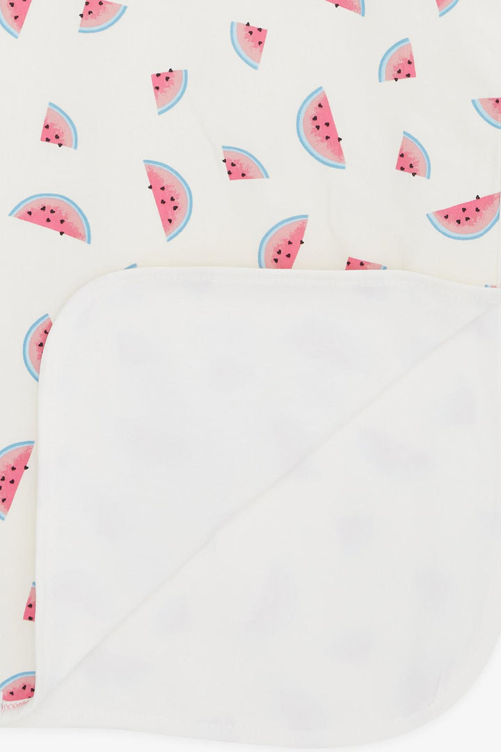 BRE Breeze Newborn Baby Blanket Slice Watermelon Pattern Ecru - Pachuca