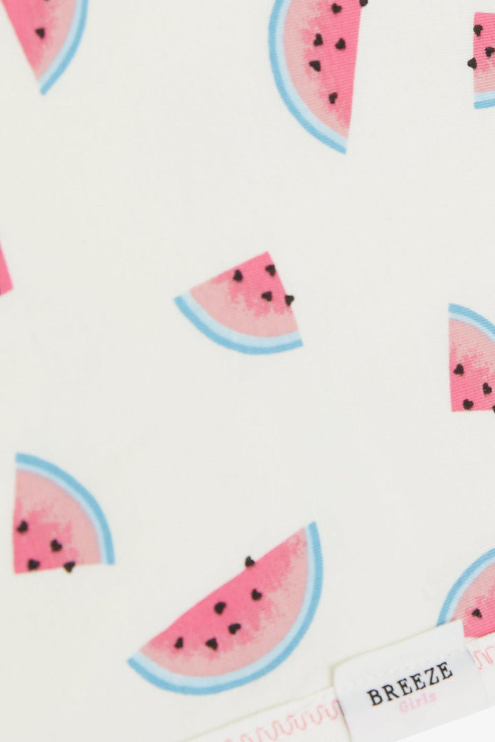 BRE Breeze Newborn Baby Blanket Slice Watermelon Pattern Ecru - Pachuca