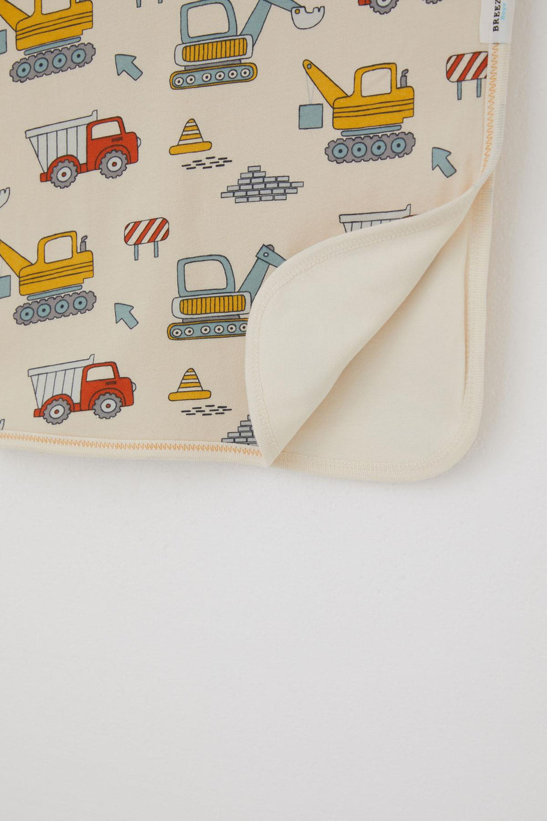 BRE Breeze Newborn Baby Blanket Construction Machinery Patterned Standard, Cream - Atlantic City