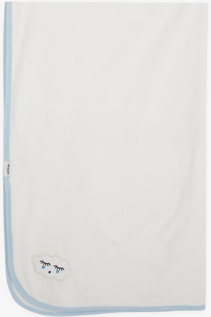 BRE Breeze Newborn Baby Blanket Velvet Cute Cloud Printed Ecru - Erkrath