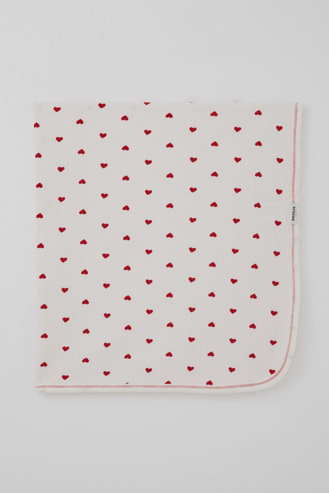 BRE Breeze Newborn Baby Blanket with Heart Pattern, Standard, Ecru - Dunedin